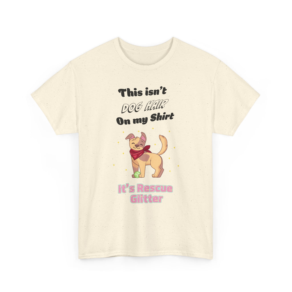 Rescue Glitter Dog T‑Shirt — Cute Shelter Dog Rescue Tee