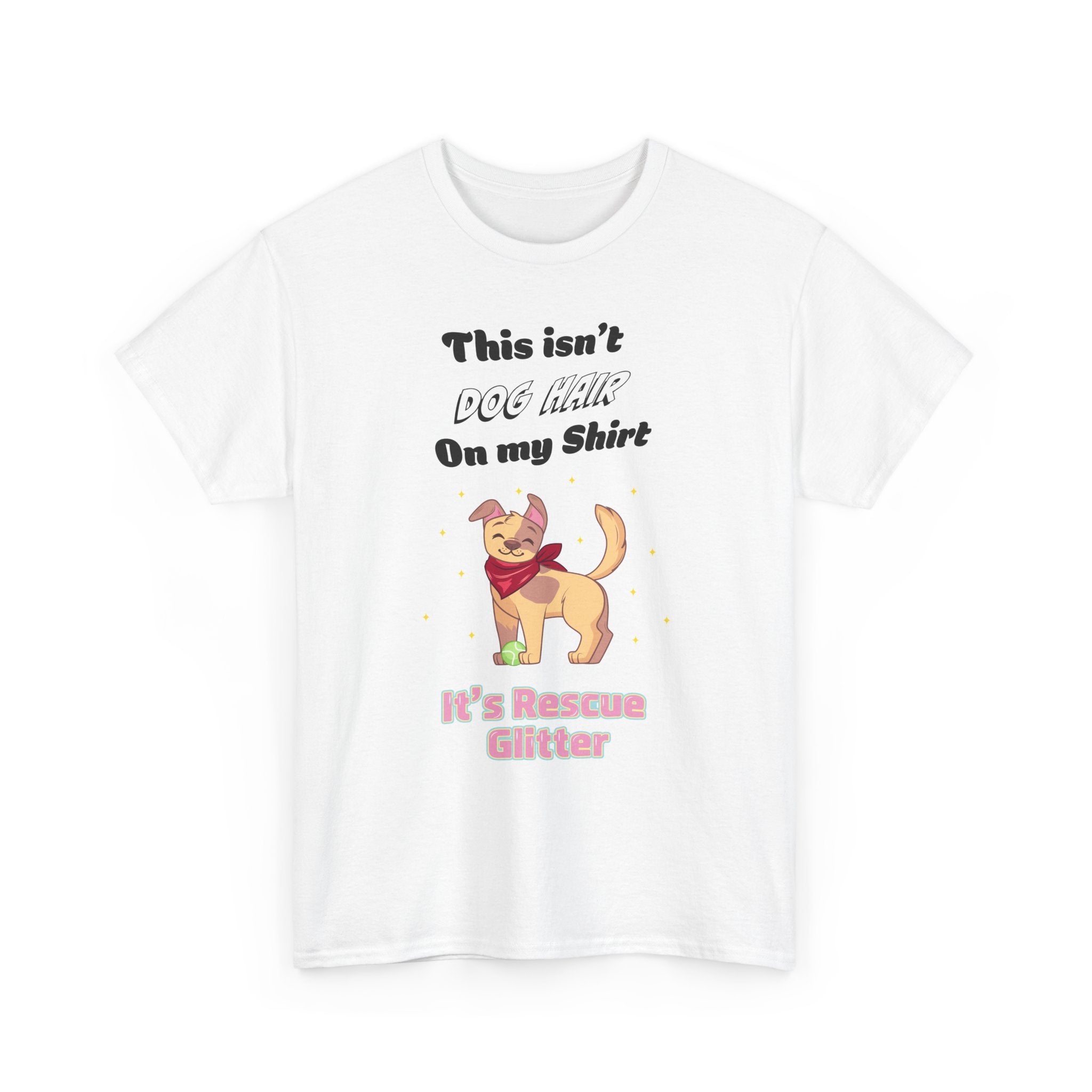 Rescue Glitter Dog T‑Shirt — Cute Shelter Dog Rescue Tee