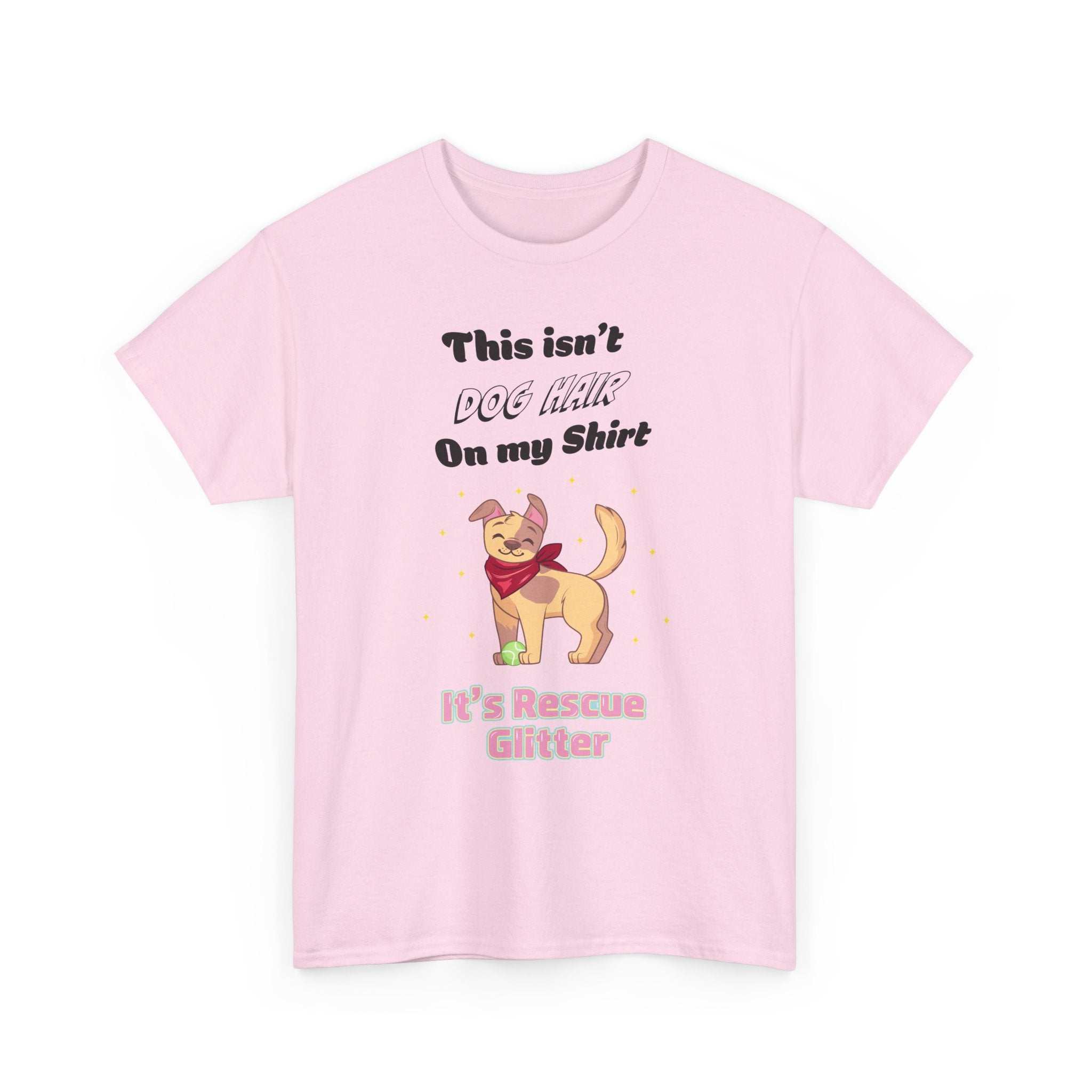 Rescue Glitter Dog T‑Shirt — Cute Shelter Dog Rescue Tee