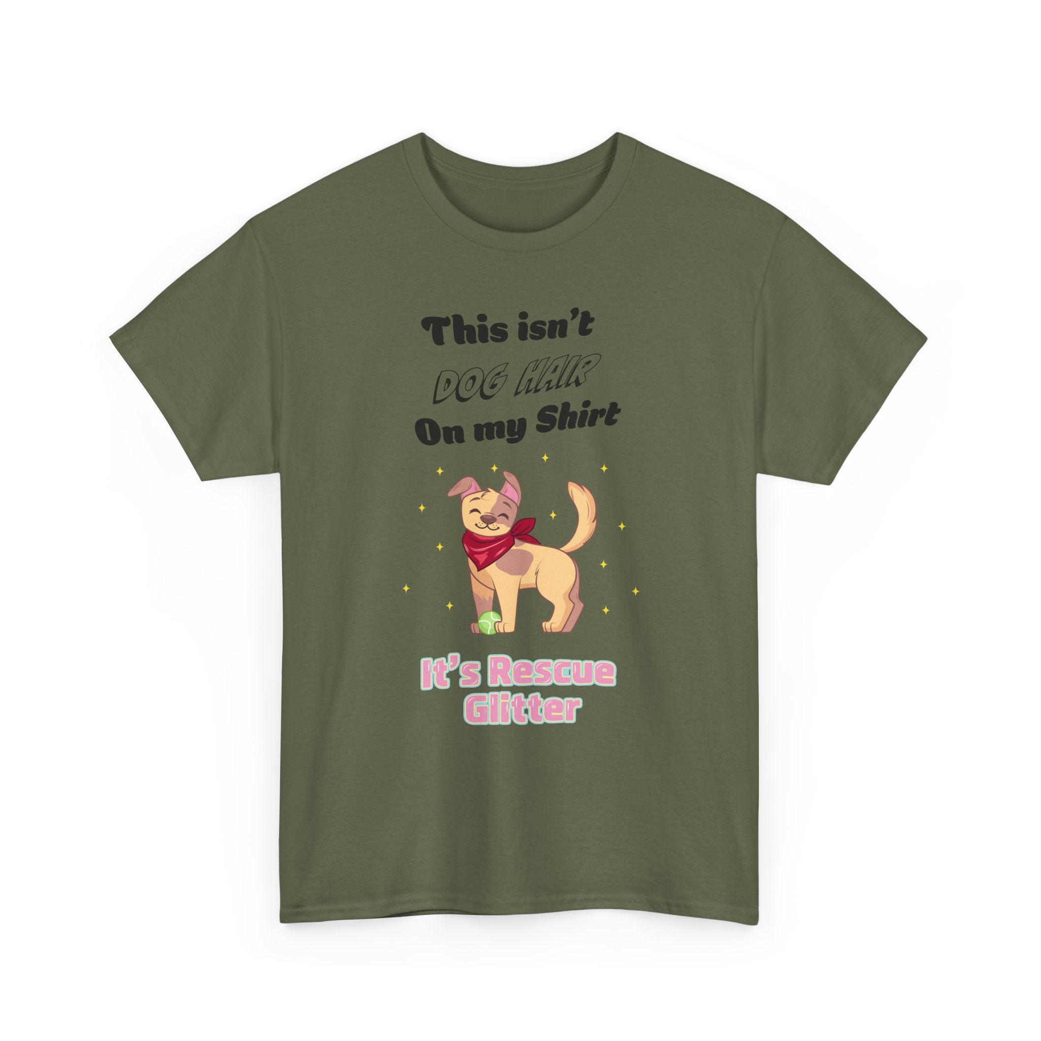 Rescue Glitter Dog T‑Shirt — Cute Shelter Dog Rescue Tee