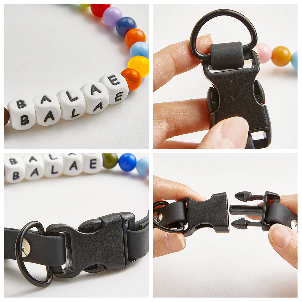 Custom Name Colorful Pet Beaded Collars – Personalized Gift for Pet Lovers Perfect for International Dog Day MadeMine