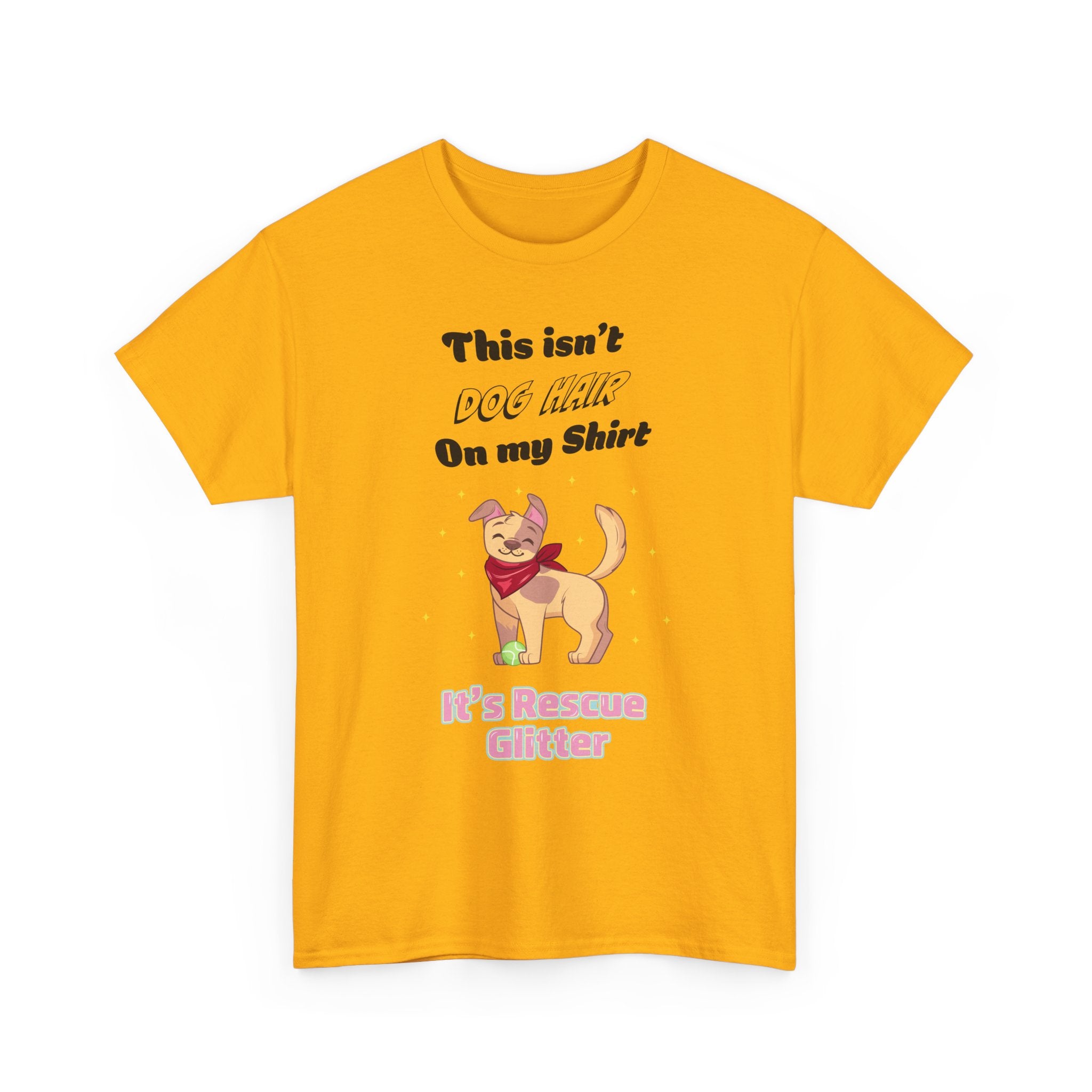 Rescue Glitter Dog T‑Shirt — Cute Shelter Dog Rescue Tee